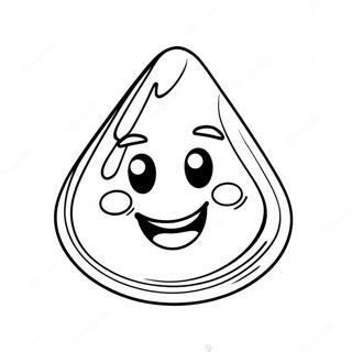 Page A Colorier De Hershey Kiss Mignon Avec Un Visage Souriant 61684-48807