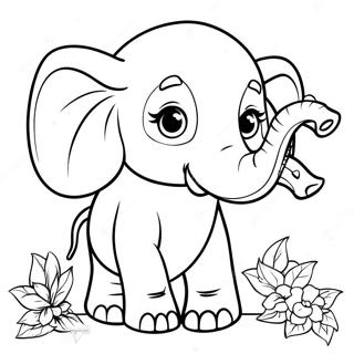 E Est Pour Elephant Page A Colorier 62523-49476