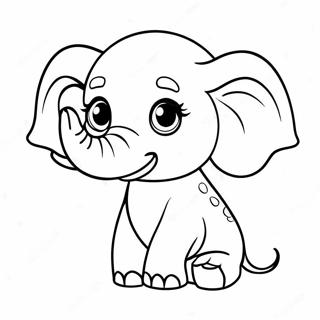 Page A Colorier Dun Mignon Bebe Elephant 62524-49485