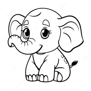 Page A Colorier Dun Mignon Bebe Elephant 62524-49486