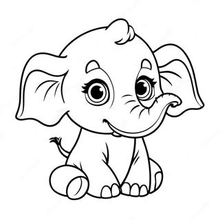 Page A Colorier Dun Mignon Bebe Elephant 62524-49488