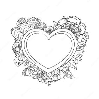 Page A Colorier De Coeur Vintage Pour La Saint Valentin 62813-49710