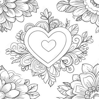 Page A Colorier De Coeur Vintage Pour La Saint Valentin 62813-49711