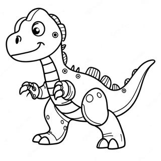 Dinosaure Robot Pages À Colorier