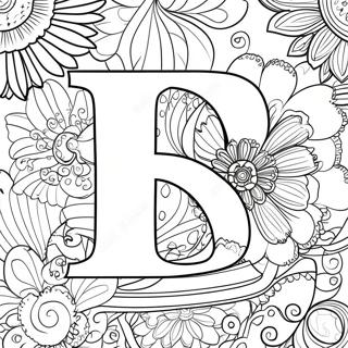 Lettre De Fleurs Pour Adultes Pages À Colorier