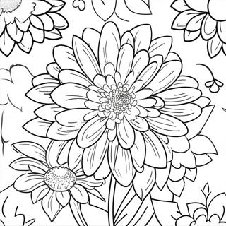 Page A Colorier De Fleur De Chrysantheme 63133-49959