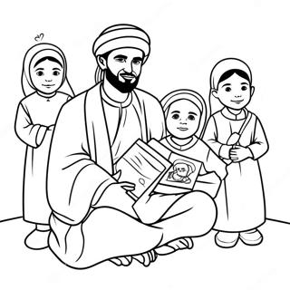 Page A Colorier Du Prophete Muhammad Avec Des Enfants 63564-50316