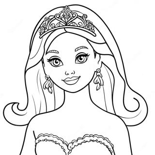 Princesse Barbie Pages À Colorier