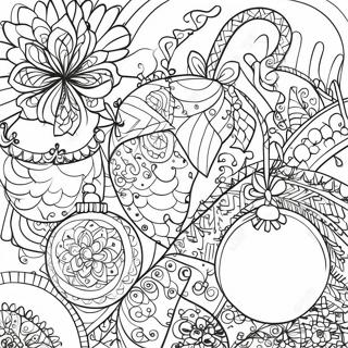 Motifs Zentangle De Noël Pages À Colorier