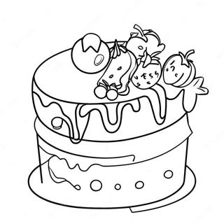 Page A Colorier De Tranche De Gateau Coloree 65454-51810