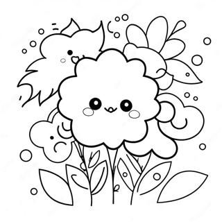 Fleur Kawaii Pages À Colorier