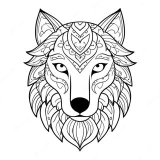 Page A Colorier De La Tete De Loup Majestueuse 68025-53821