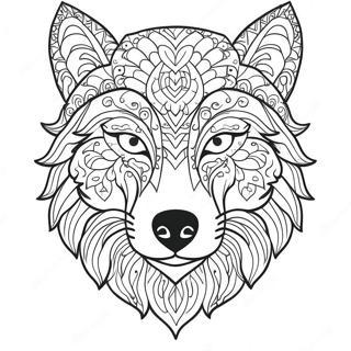 Page A Colorier De La Tete De Loup Majestueuse 68025-53823