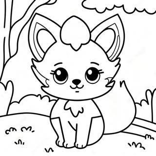 Renard Kawaii Pages À Colorier