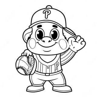 Page A Colorier De La Mascotte Des Phillies 69054-54649