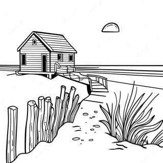 Page A Colorier De La Scene De Plage Obx 69554-55038