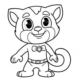 Page A Colorier Talking Tom En Costume De Super Heros 71015-56215