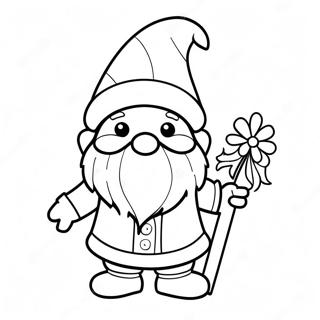 Gnome De Noël Pages À Colorier