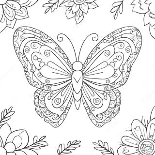 Papillon Coeur Pages À Colorier