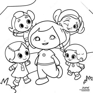 Page A Colorier Juin De Little Einsteins Jouant Avec Des Amis 72345-57287