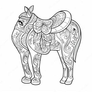 Selle De Cheval Pages de Coloriage