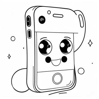 Page A Colorier Iphone 13 Mignon Avec Un Visage De Dessin Anime 74035-58626