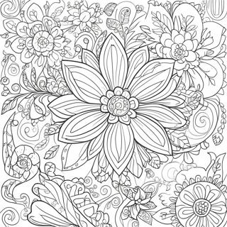 Page A Colorier Motifs Floraux Detailles 741-593