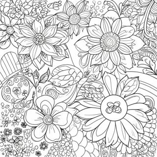 Page A Colorier Motifs Floraux Detailles 741-594