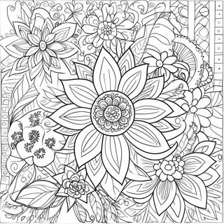 Page A Colorier Motifs Floraux Detailles 741-595