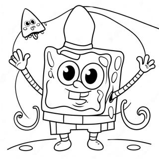 Page A Colorier Spongebob Halloween 8570-6819