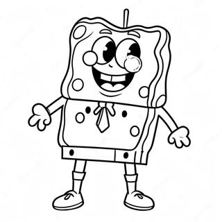 Page A Colorier Spongebob En Costume Effrayant 8571-6836