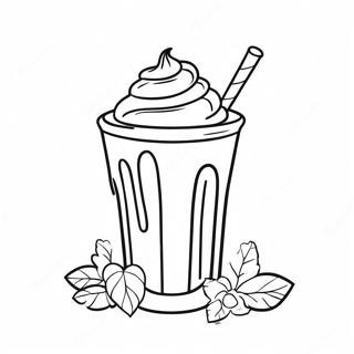 Page A Colorier Milkshake Au Chocolat Delicieux 8731-6946