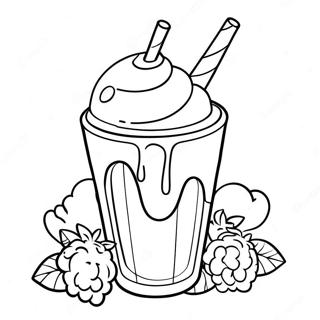 Page A Colorier Milkshake Au Chocolat Delicieux 8731-6947