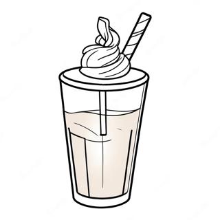 Page A Colorier Milkshake Au Chocolat Delicieux 8731-6948