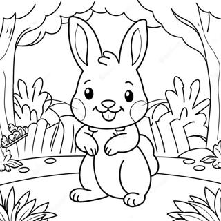 Page A Colorier De Pierre Lapin Mignon Dans Le Jardin 9261-7366