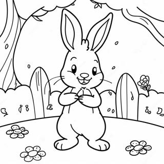 Page A Colorier De Pierre Lapin Mignon Dans Le Jardin 9261-7472