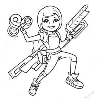 Page A Colorier Fille Fortnite 9390-7557