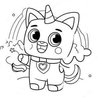 Page A Colorier De Unikitty Heureuse Dans Un Arc En Ciel 9561-7706