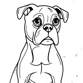 Page A Colorier De Chien Boxer Espiegle 9691-7850