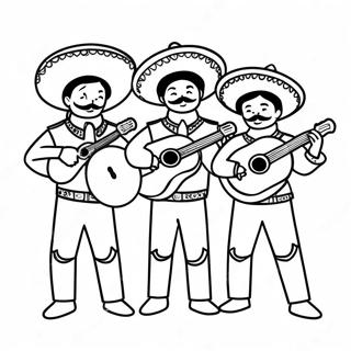 Page A Colorier Dun Groupe De Mariachi Vibrant 991-789