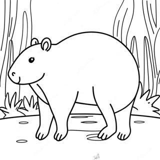 Capybara Pages À Colorier