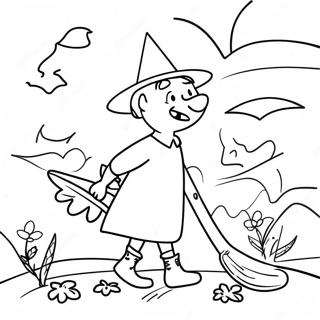 Page A Colorier Room On The Broom 9980-8033